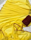 Teeya Saugaat Faux Georgette Plain 1 Minute Readymade Sarees Wholesale Shop In Surat